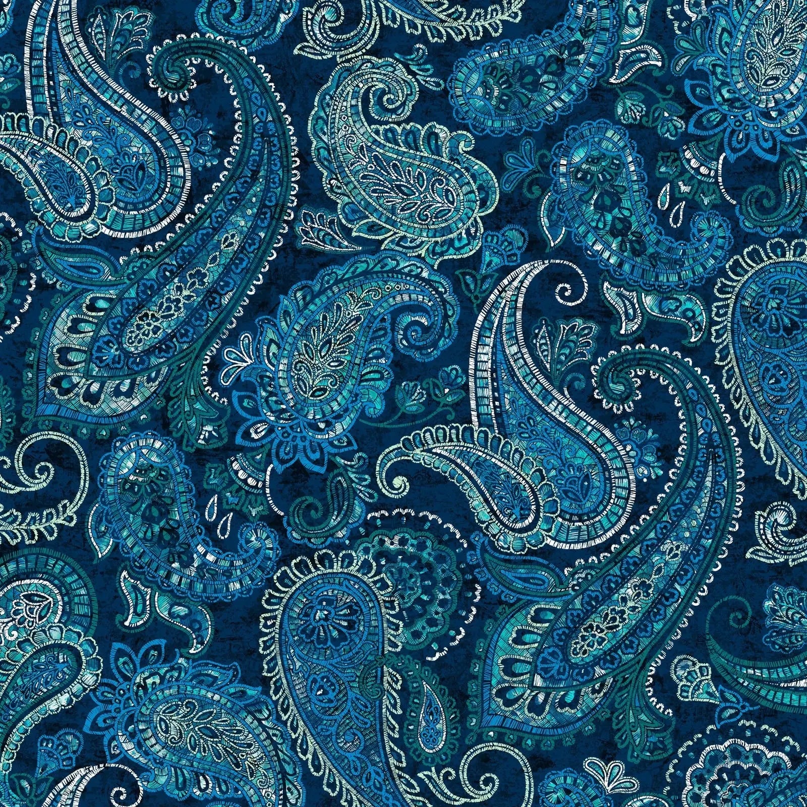 Copy of 118" Green Parkside Large Embroidered Paisley EE Schenck Co
