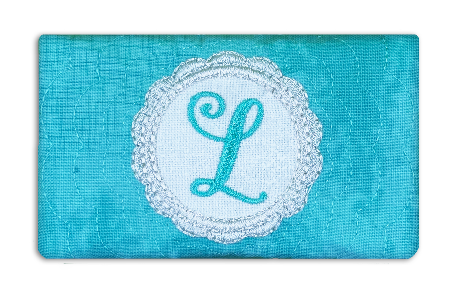Monogrammed Card Case In the Hoop Machine Embroidery Design Set Pickle Pie Designs