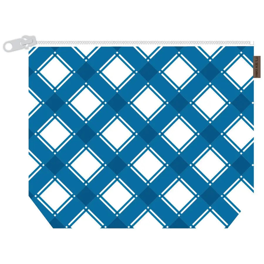 Bluebell Mad for Plaid Project Bag - Linda's Electric Quilters