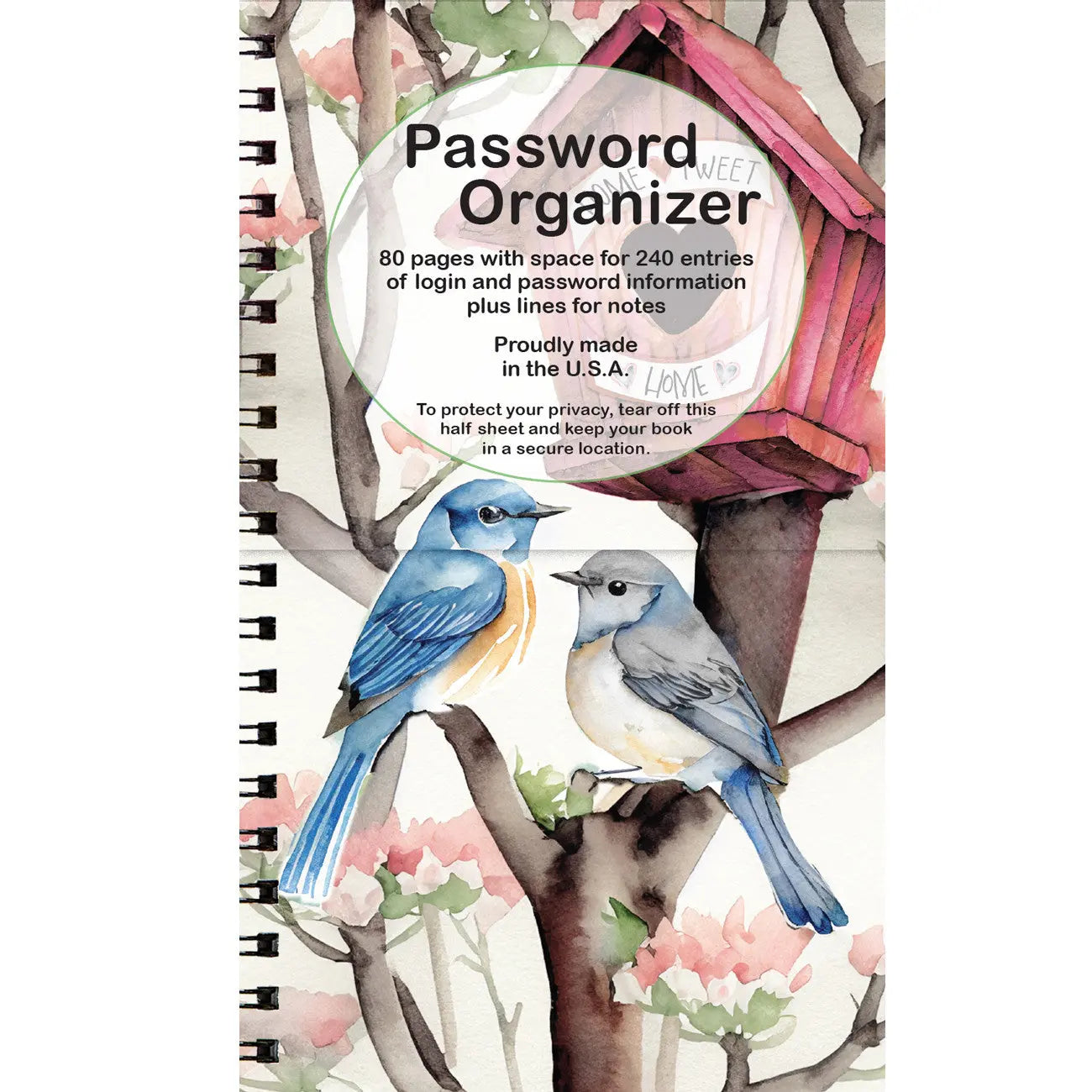 Bluebirds Password Book - Linda's Electric Quilters