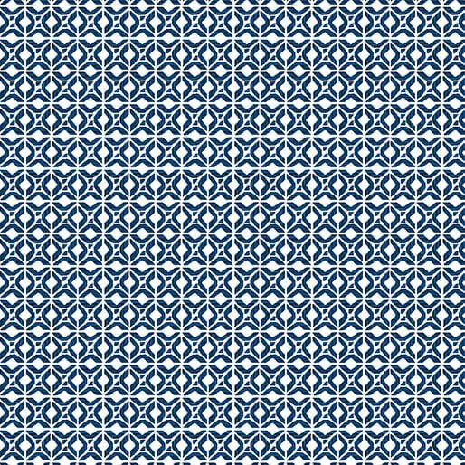 Bluesette - Tile Geo - Navy 44" / 45" Fabric Per Yard The Fabric Company