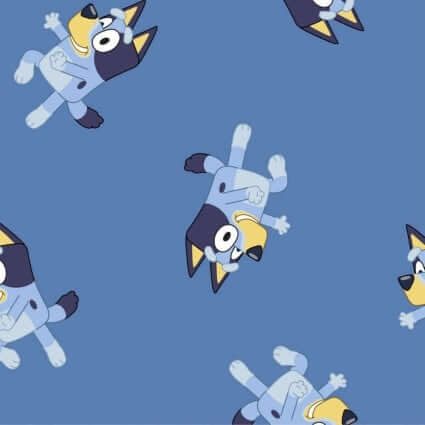 Bluey Classic licensed polyester fleece fabric, Bluey character print on soft fleece, 60 inches wide, sold by the yard