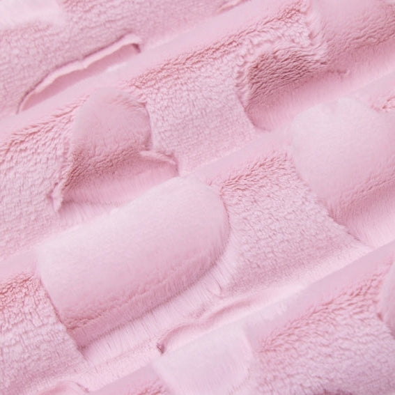 Blush Embossed Heart Cuddle 58/60" Fabric Per Yard