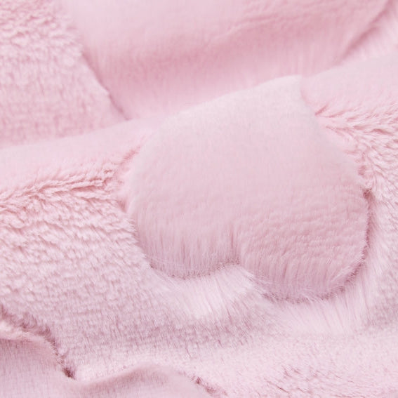 Blush Embossed Heart Cuddle 58/60" Fabric Per Yard