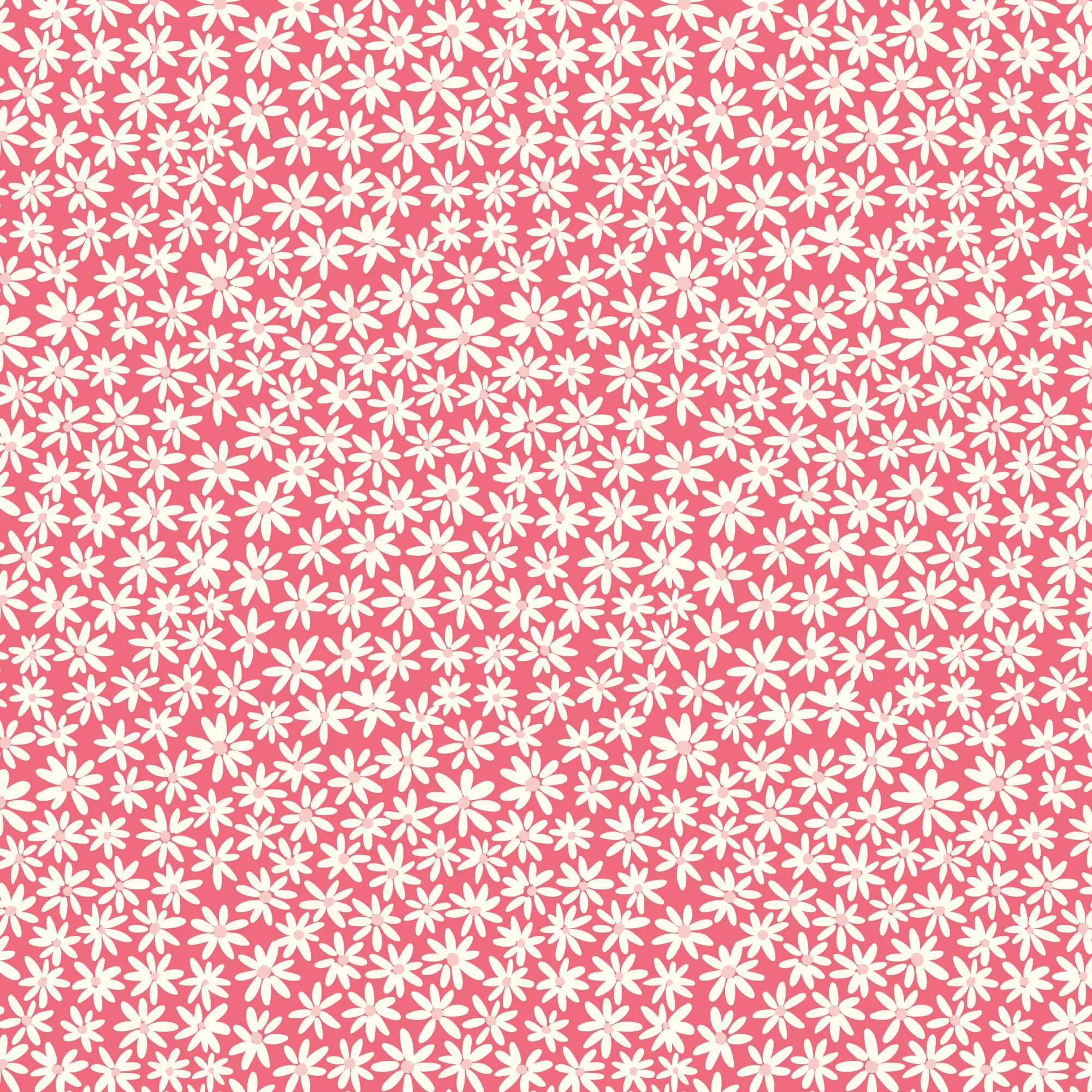 Bohemian Paradise - Tiny Daisies - Pink 44" / 45" Fabric Per Yard The Fabric Company