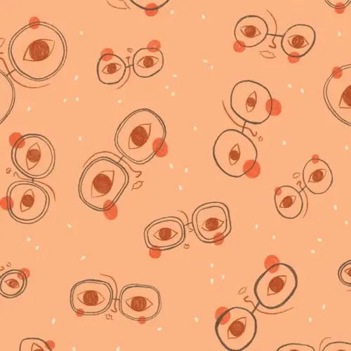 Book Club - Rosy Glasses 44" / 45" Fabric Per Yard The Fabric Company