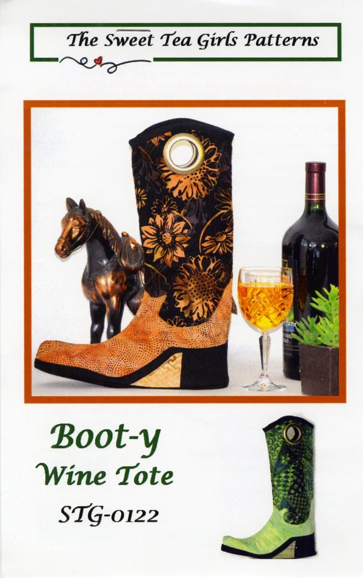 Boot-y Wine Tote - Linda's Electric Quilters