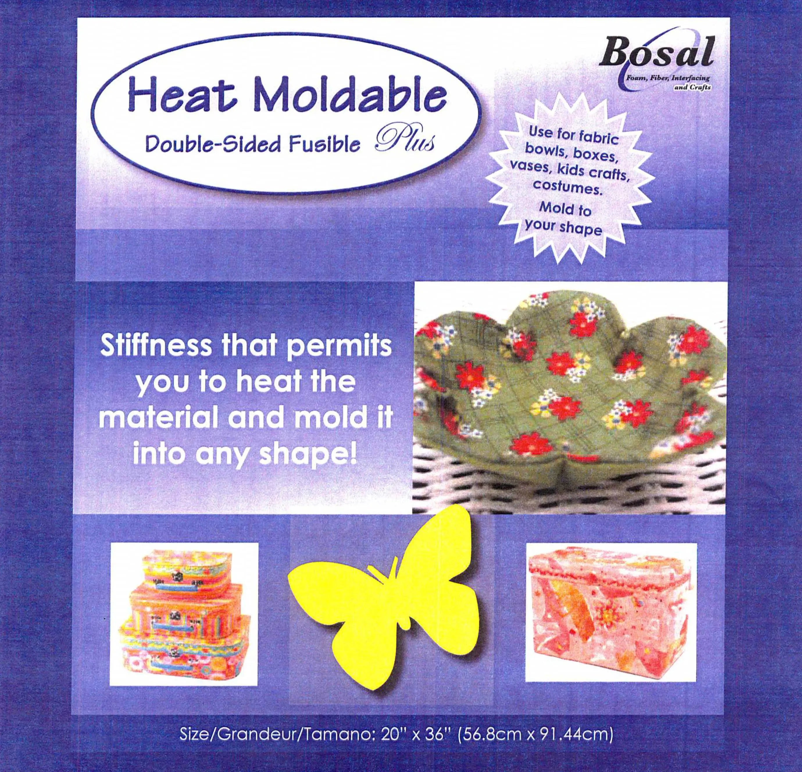 Bosal Heat Moldable Double Sided Fusible Plus Stabilizer 20in x 36in - Linda's Electric Quilters