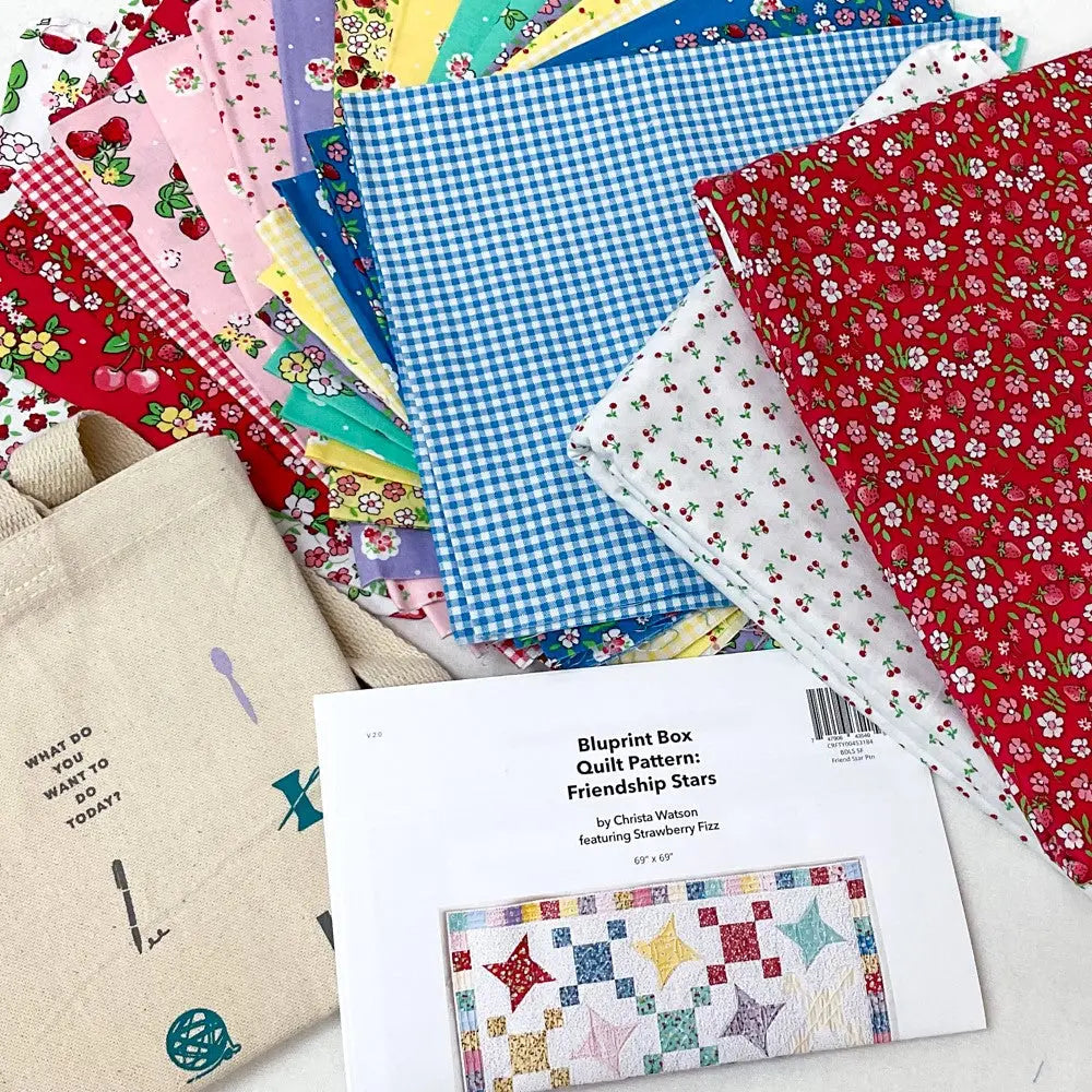 Boundless Coordinated Stash Builder Kit Bundle - Friendship Stars - Pattern and Fabric - various print fabrics 13.25 yards total Fabric Depot