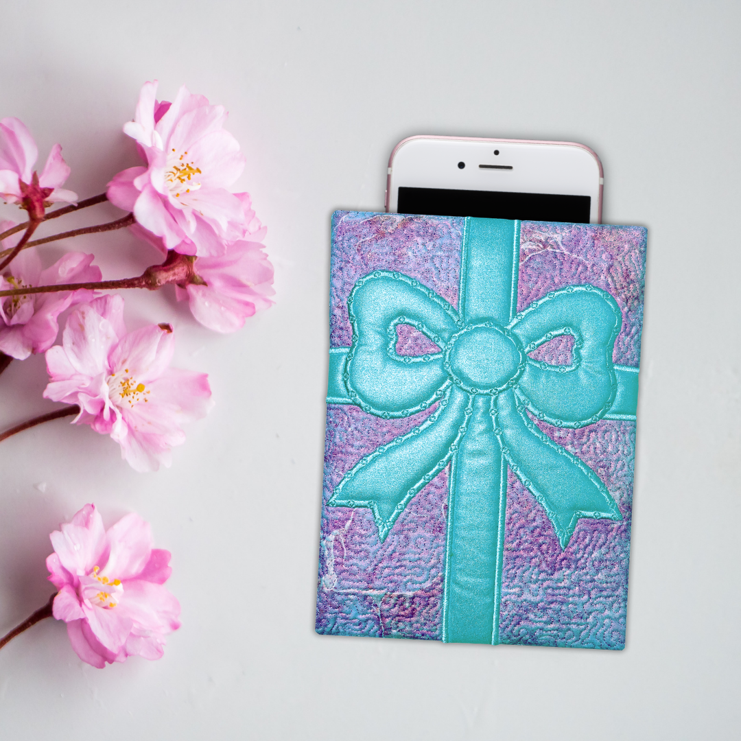 Bow Book, Bible, and Tablet Sleeves In the Hoop Machine Embroidery Design Pickle Pie Designs