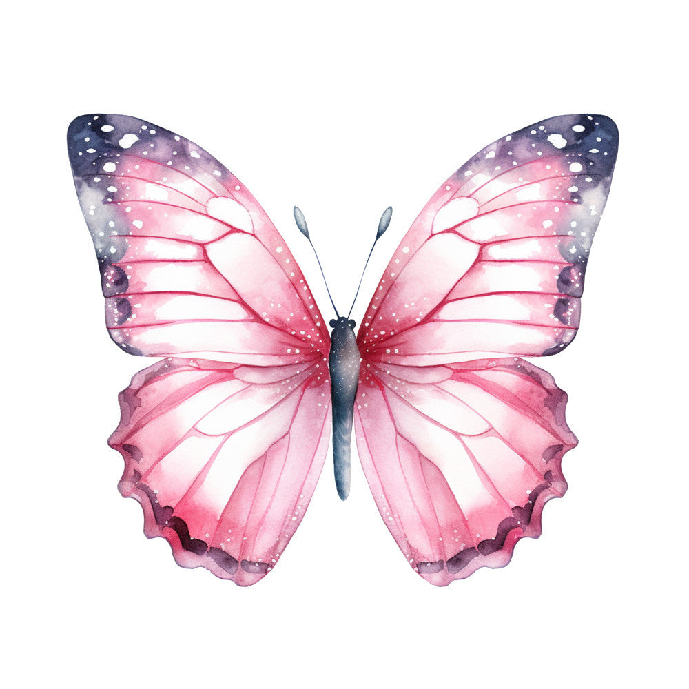 Breast Cancer Awareness Butterflies Fabric Panel 3