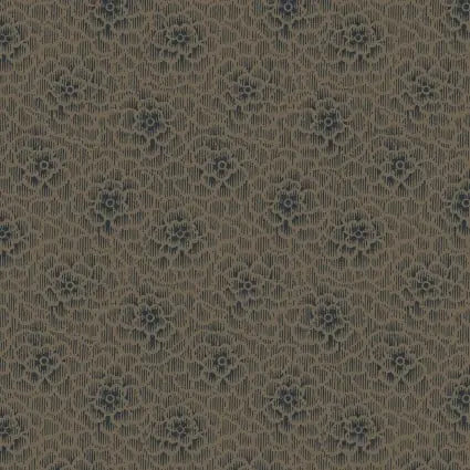 Brown Chrysanthemum Cotton 43"/44" Fabric Per Yard EE Schenck Co