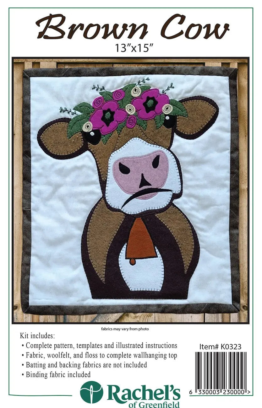Brown Cow Wall Quilt Kit - Linda's Electric Quilters