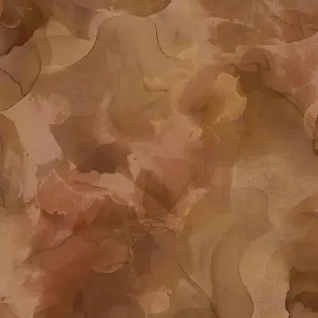 Brown Pecan Aura Watercolor Blender Wideback Cotton Fabric per yard Quilting Treasures Fabric