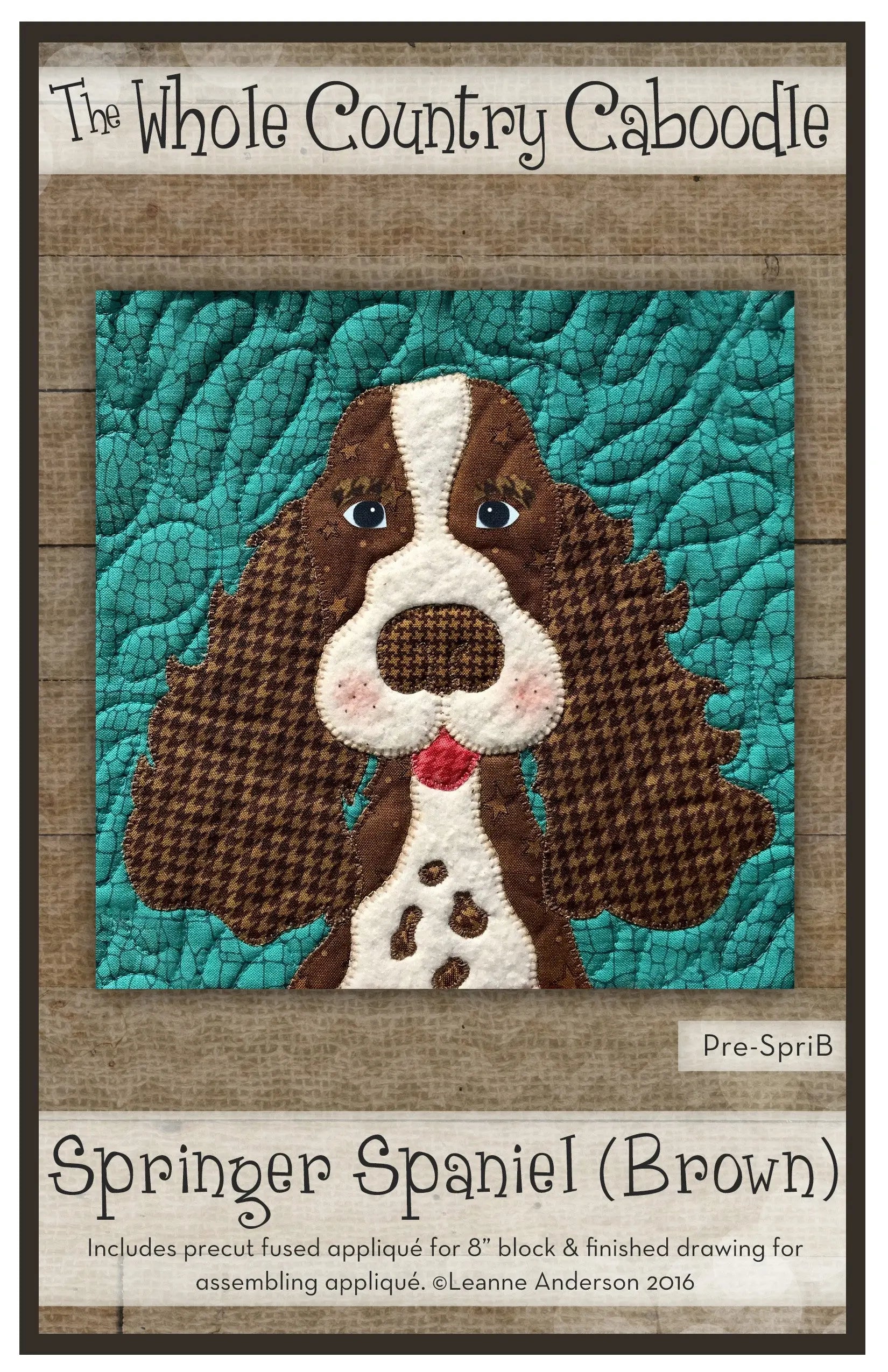 Brown Springer Spaniel Precut Fused Applique Pack Checker Distributor