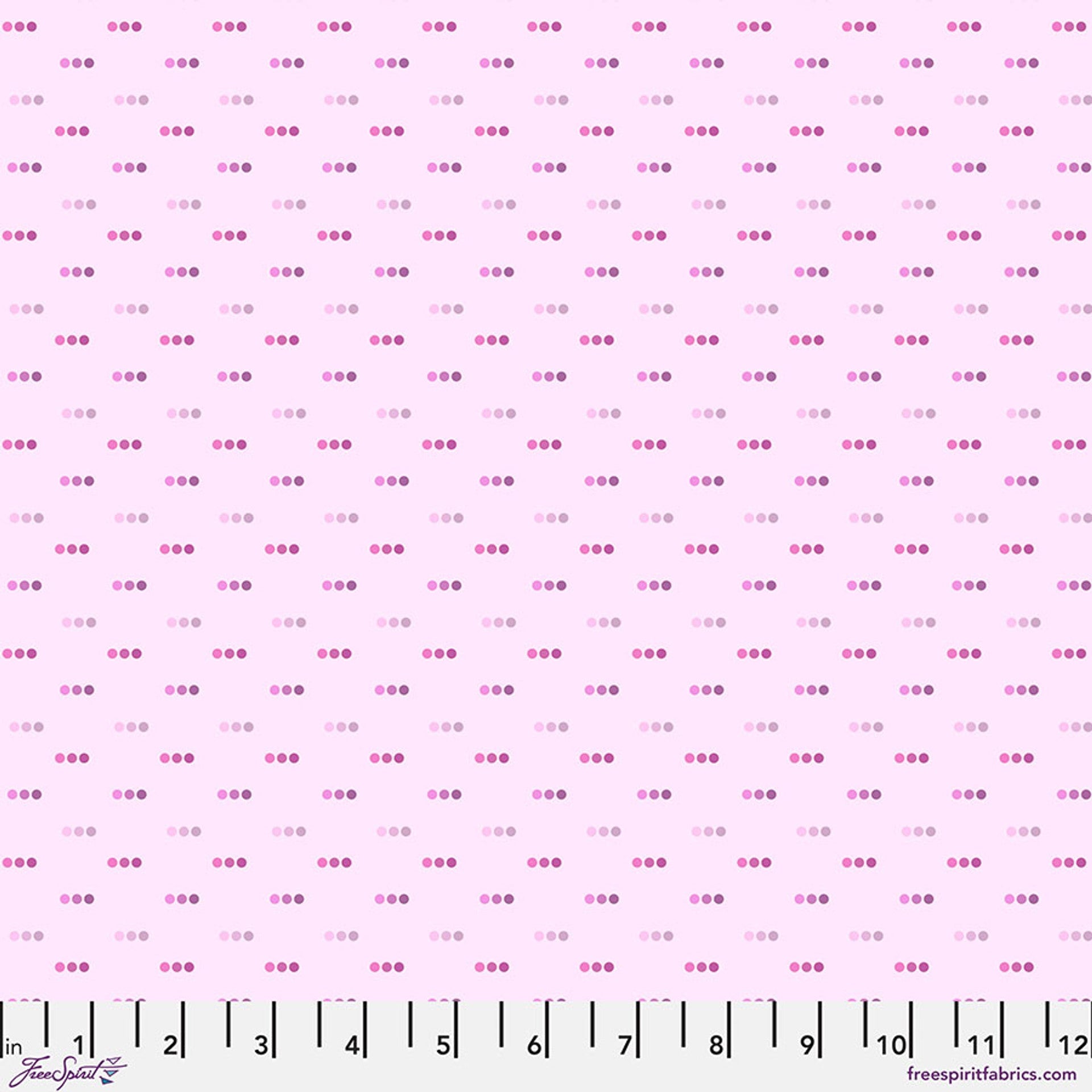 Bubblegum Dotty Cotton 44"/45" Fabric Per Yard