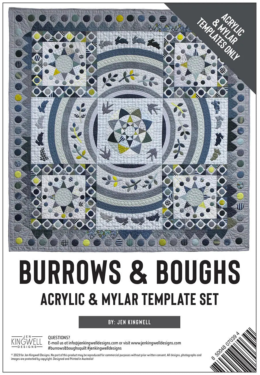 Burrows & Boughs Acrylic and Mylar Template Set - Linda's Electric Quilters