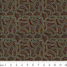 Bush Seeds Yellow quilting fabric by M and S Textiles Australia
