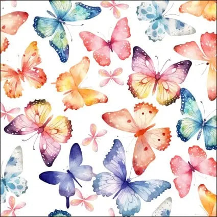 Butterfly Fantasy Butterflies Cotton 44"/45" Fabric Per Yard In The Beginning Fabrics