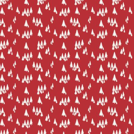Riley Blake Woodsman red trees woodland quilting cotton fabric