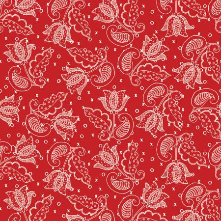 Riley Blake All My Heart valentine tulips quilting cotton fabric in Red