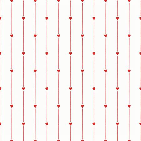 Riley Blake All My Heart heart strings quilting cotton fabric in Red