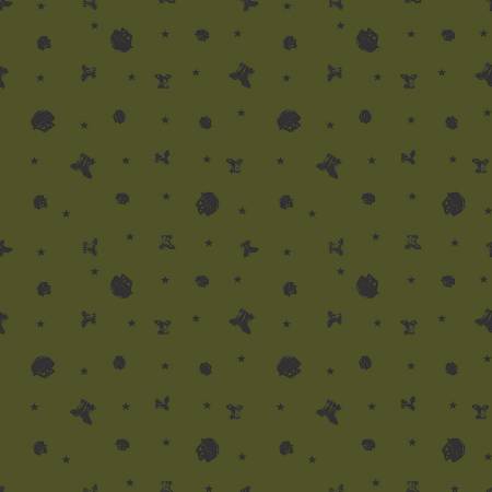 Riley Blake Coming Home elite soldiers military quilting cotton fabric in Green
