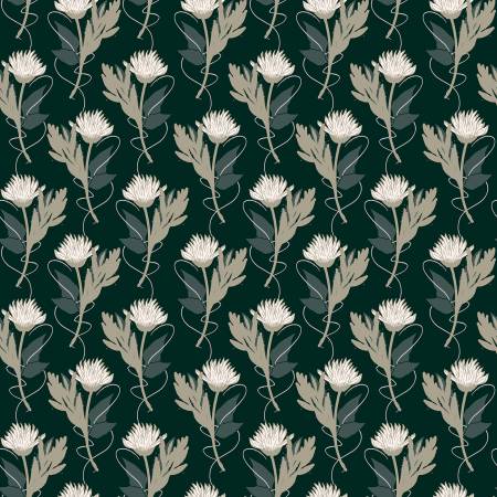 Riley Blake Dancing Daisies quilting fabric in Midnight