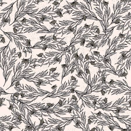Riley Blake Dancing Daisies quilting fabric in Ecru