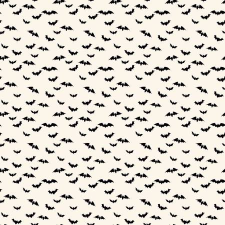 Riley Blake Sophisticated Halloween bats cream