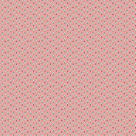 Riley Blake Lori Holt Home Town Holiday lights Christmas quilting cotton fabric in Coral
