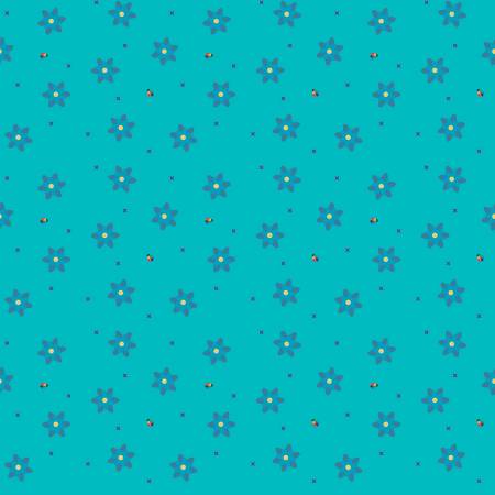 Riley Blake Bloom blissful quilting cotton fabric in Peacock