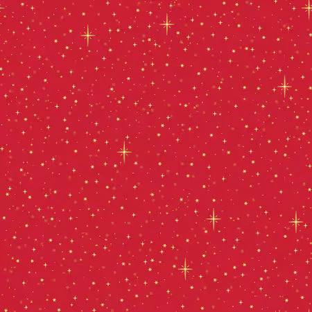 Christmas Wishes Starry Sky Red quilting fabric by Riley Blake
