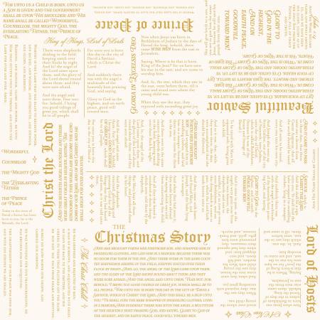 Christmas Wishes Christmas Story Cream quilting fabric by Riley Blake