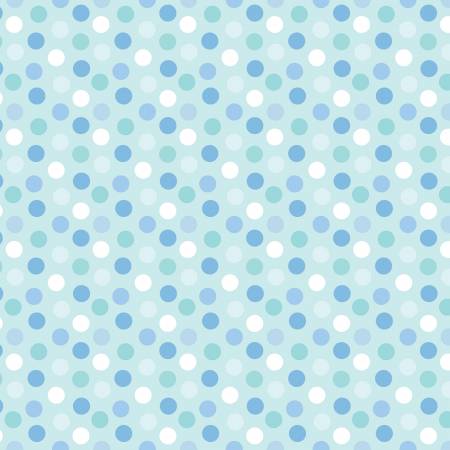 Riley Blake Special Delivery Dots Blue quilting fabric — sweet dots in blue