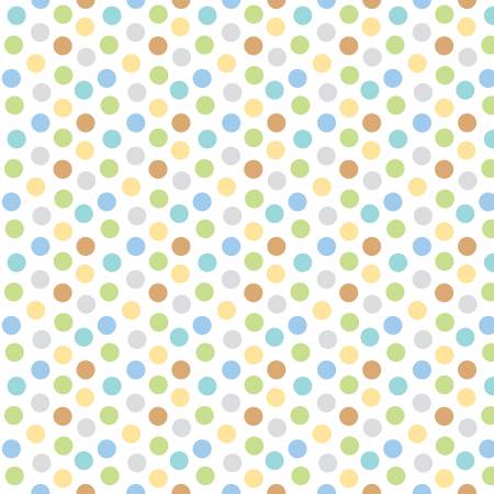 Riley Blake Special Delivery Dots Multi quilting fabric — multicolor dots print
