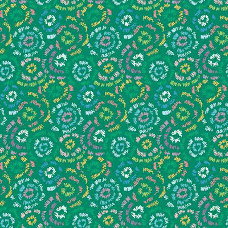 Riley Blake Crayola Fireworks Green quilting fabric C15413