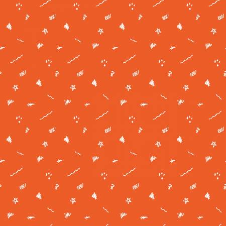 Riley Blake Crayola Ditsy Doodle Red quilting fabric C15414
