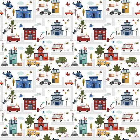 Riley Blake main print quilting cotton fabric in Cloud