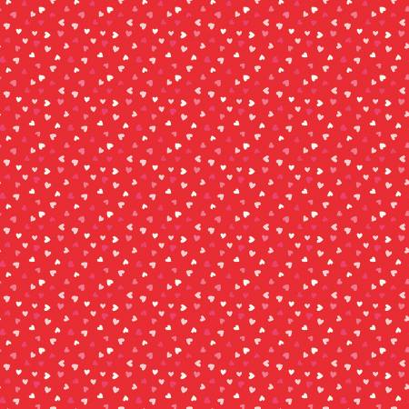 Riley Blake Sweetheart heart toss Valentine quilting cotton fabric in Red