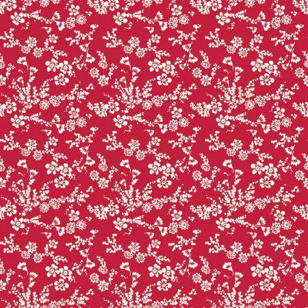 Riley Blake Red Delicious velvet quilting cotton fabric in Red
