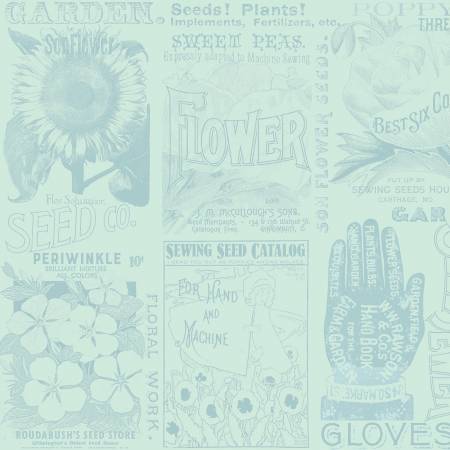 Riley Blake Sewing Seeds III Garden Blender quilting cotton in Aqua