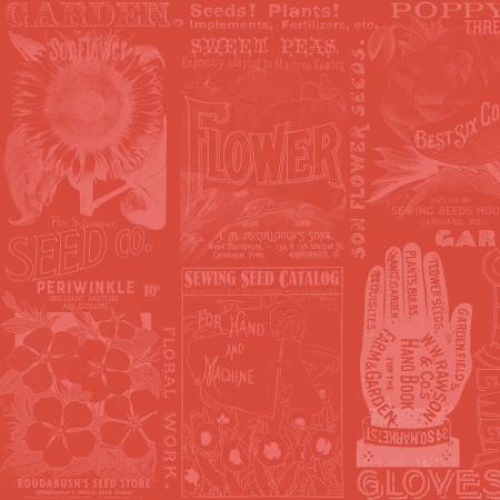 Riley Blake Sewing Seeds III Garden Blender quilting cotton in Red