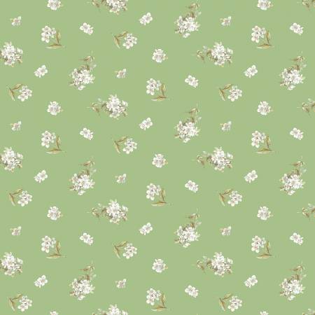 Riley Blake Peter Rabbit & Friends Jasmine floral quilting cotton in Green