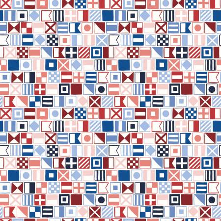 Riley Blake Yacht Club Flags quilting fabric in Multi