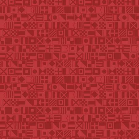 Riley Blake Yacht Club Flags quilting fabric in Red