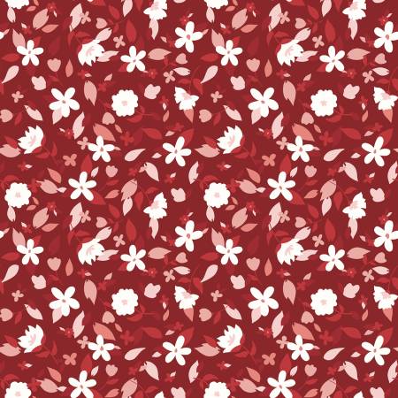 Riley Blake Yacht Club Flowers quilting fabric in Red
