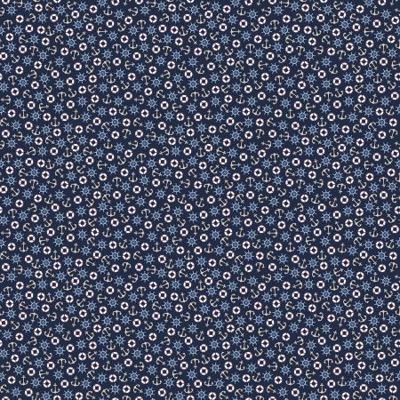 Riley Blake Yacht Club Toss quilting fabric in Navy