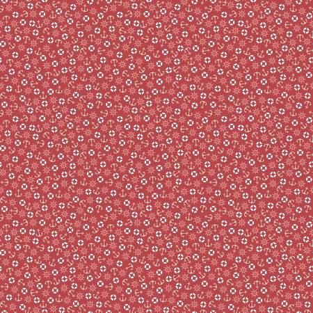 Riley Blake Yacht Club Toss quilting fabric in Red