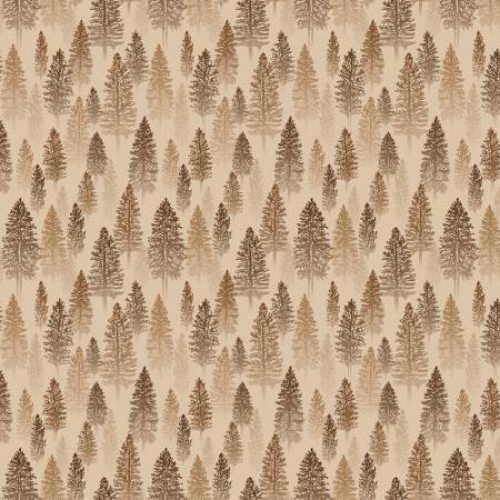 Riley Blake Pine Grove Trees quilting cotton in Putty